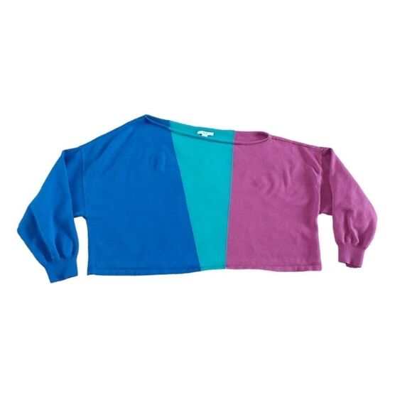 Bar 111 sweater size XL color block crop womens shirt - Picture 2 of 5